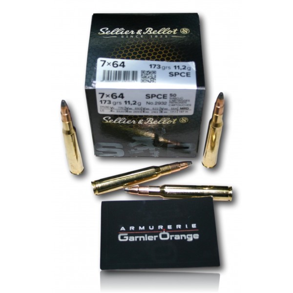MUNITIONS SELLIER & BELLOT 7X64 173GRS 11.2G BTE 50