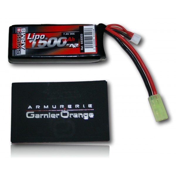 BATTERIE LIPO 1500MAH SWISS ARMS 7.4V
