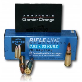 BALLES PARTIZAN PPU 7.92 X 33 KURZ 124GR 8G FMJ BTE 20