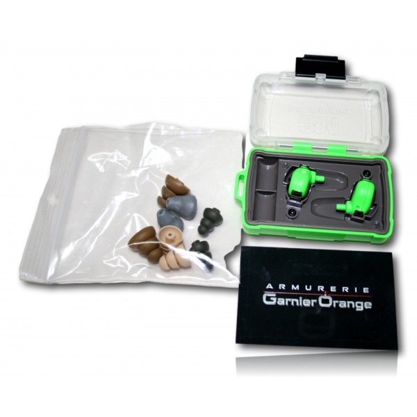 BOUCHONS OREILLES 3M PELTOR ELECTROHUNTER 100 VERT