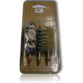 JEU DE 3 BROSSES POUR FUSIL CAL. 20 EN BLISTER