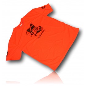 TEE SHIRT CLUB CHASSE ORANGE 100% POLYESTER IMPRESSION SANGLIER T. XXXL