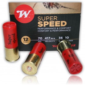 CARTOUCHE WINCHESTER SUPER SPEED BOURRE JUPE 36GR PLOMBS DE 7 CAL 12/70 X10