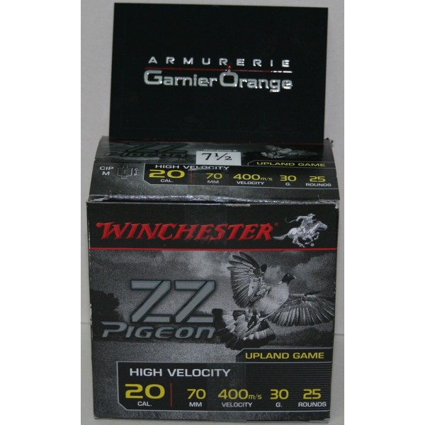 CARTOUCHE WINCHESTER 30GR BOURRE JUPE CAL. 20/70 PLOMBS DE 7.5 X25