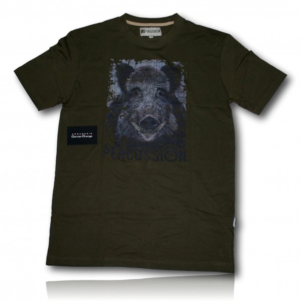 TEE SHIRT PERCUSSION SERIGRAPHIE SANGLIER