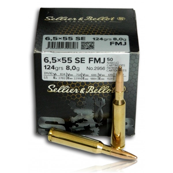 6.5X55 SE SELLIER BELLOT 124 GR 8.0G BTE 50