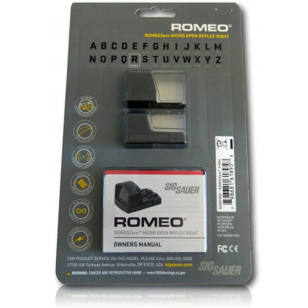 POINT ROUGE SIG SAUER ROMEO ZERO 3MOA