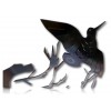BECASSE + CHIEN METAL DECORATIF