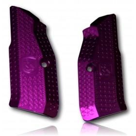 PAIRE PLAQUETTE ALU M-ARMS MONARCH 2 CZ SHADOW 1 VIOLETTE
