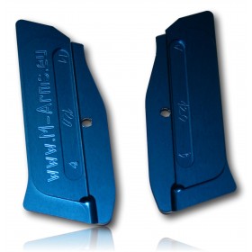 PAIRE PLAQUETTE ALU M-ARMS MONARCH 1 CZ 75 SHADOW 1 ET 2 BLEU