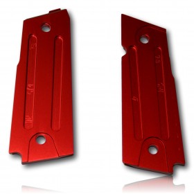 PAIRE DE PLAQUETTE ALU M-ARMS MONARCH 2 1911 ROUGE