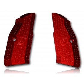 PAIR DE PLAQUETTE ALU M-ARMS MONARCH 2 CZ SHADOW 2 ROUGE