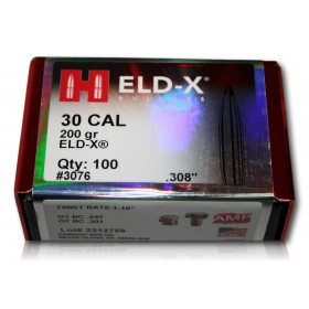 OGIVE HORNADY CAL 30 308 ELD-X 200GR  BTE 100 3076