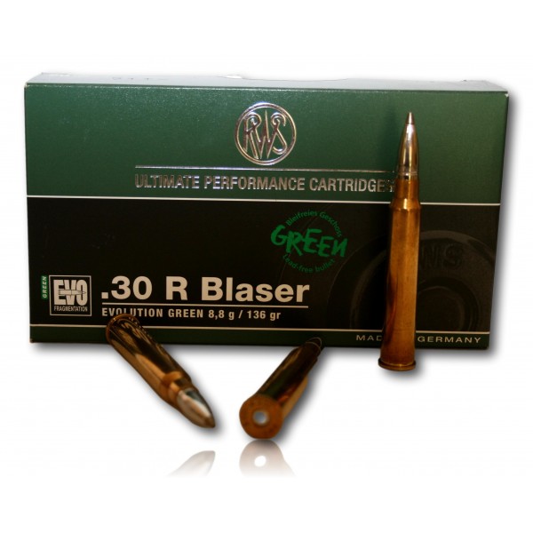 MUNITIONS RWS EVO GREEN CAL 30R BLAZER BTE 20