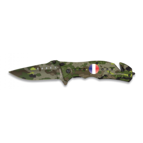Couteau pliant FOS Camo vert Lame 8 cm 18401AGR1032