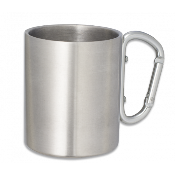 Tasse metallique avec mousqueton 33928