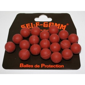 BILLES CAOUTCHOUC SELF-GOMM BALLES DE PROTECTION X20