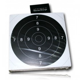 LOT DE 100 CENTRE DE CIBLES C50 CENTRE NOIR 21X21