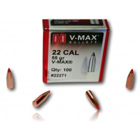 OGIVE HORNADY V-MAX CAL 22 55GR LOT 100 22271