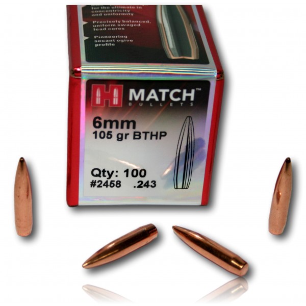 OGIVES HORNADY BTHP CAL 6MM 243 105 GR 2458