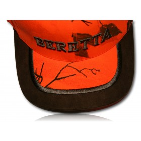 CASQUETTE BERETTA ORANGE / CUIR