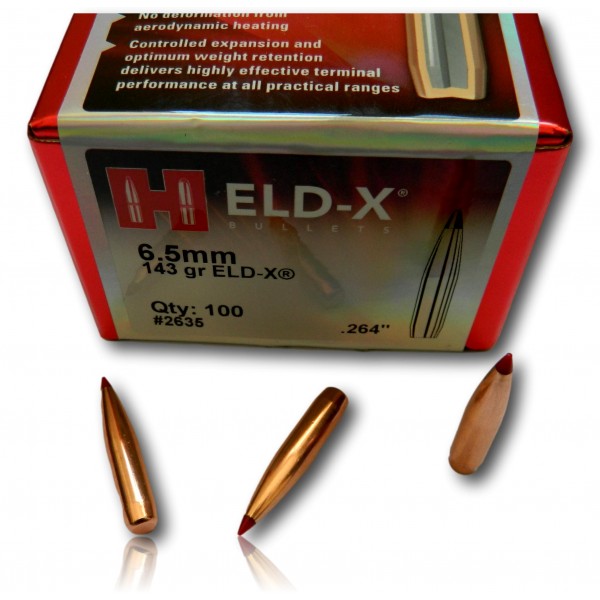 OGIVE HORNADY CAL 6.5 MM 264 143GR ELD X BTE 100 2635