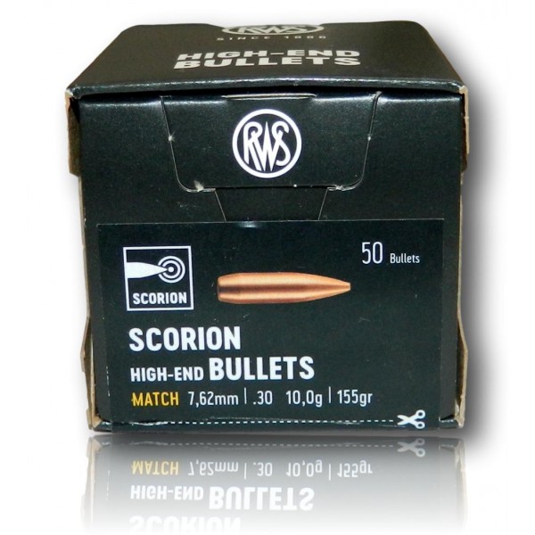 OGIVE RWS SCORION CAL 308 155GR 10.0G BTE 50