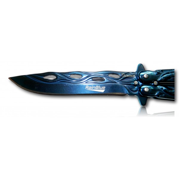 COUTEAU PAPILLON RAINBLUE LAME 10CM 02185