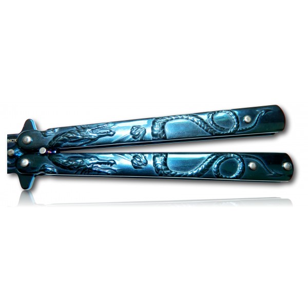 COUTEAU PAPILLON RAINBLUE LAME 10CM 02185