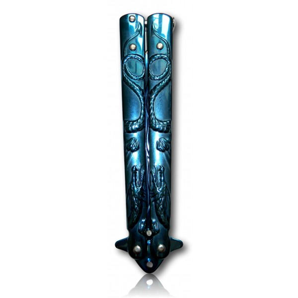 COUTEAU PAPILLON RAINBLUE LAME 10CM 02185