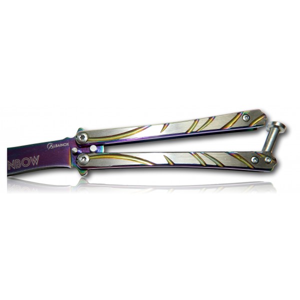 COUTEAU PAPILLON RAINBOW LAME 7.8CM 02147