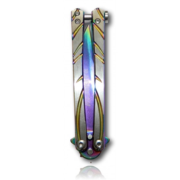 COUTEAU PAPILLON RAINBOW LAME 7.8CM 02147