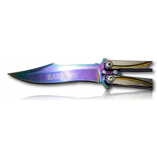 COUTEAU PAPILLON RAINBOW LAME 7.8CM 02147