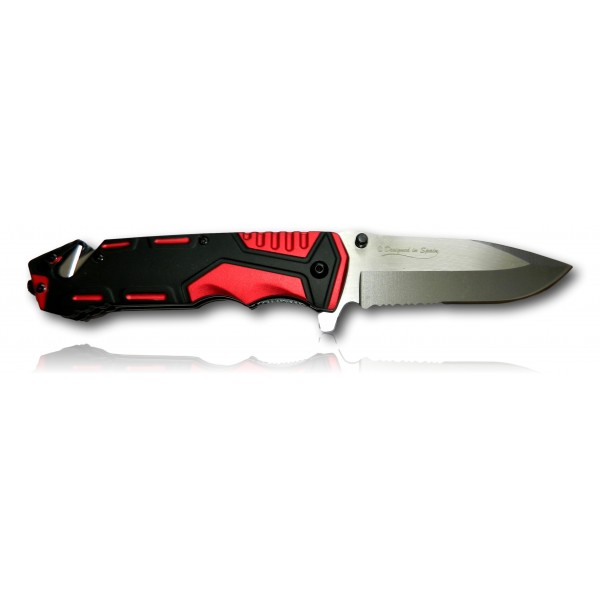 COUTEAU PLIANT K25 ROUGE/NOIR. LAME 9.2 19653