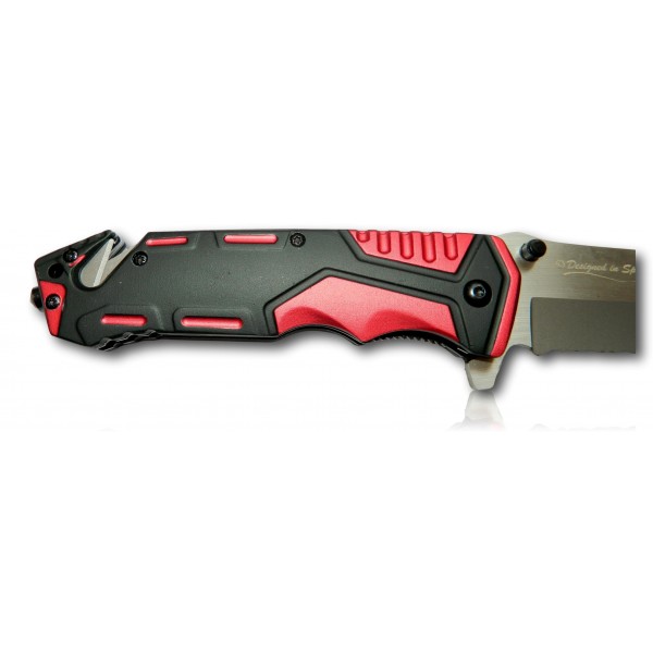 COUTEAU PLIANT K25 ROUGE/NOIR. LAME 9.2 19653