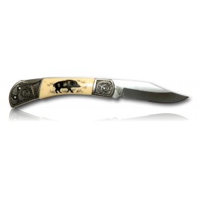 COUTEAU PLIANT ALBAINOX SANGLIER LAME 8.1CM 10824