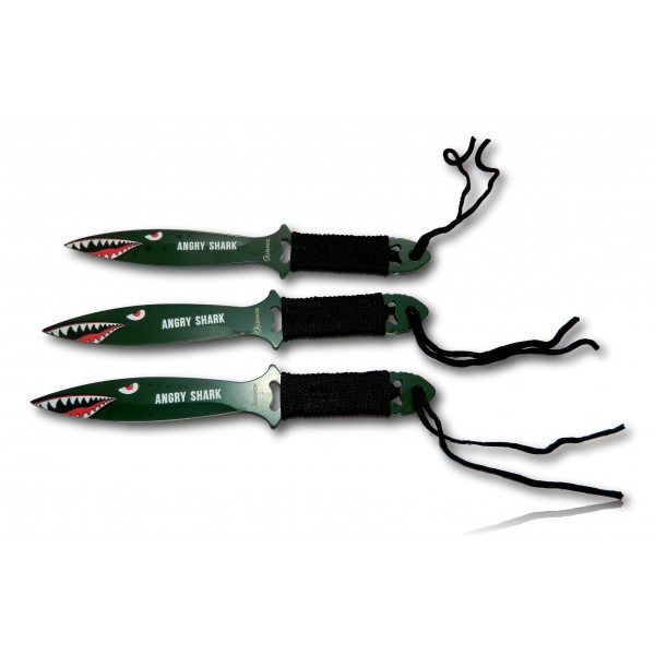 COUTEAUX A  LANCER ALBAINOX ANGRY SHARK 32530