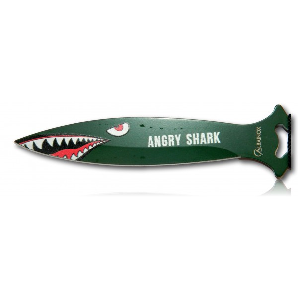 COUTEAUX A  LANCER ALBAINOX ANGRY SHARK 32530
