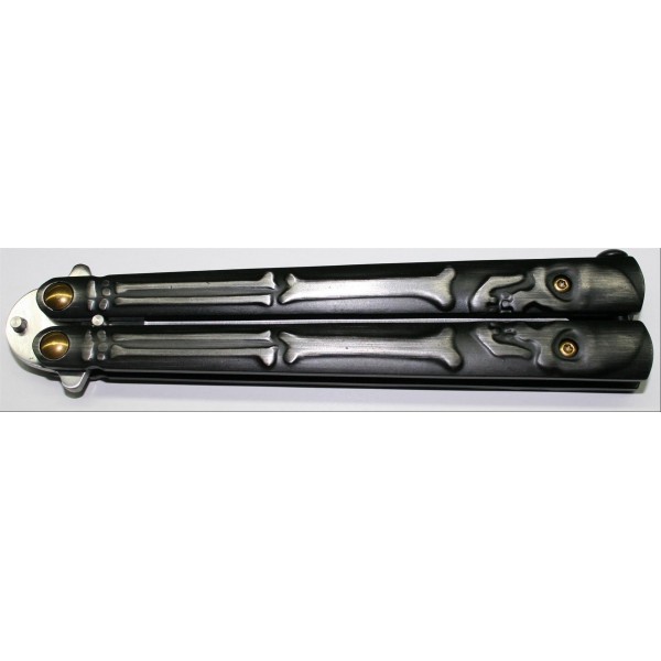 COUTEAU PAPILLON ALBAINOX SKULLS
