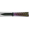 COUTEAU PAPILLON ALBAINOX VIOLET LAME NOIRE