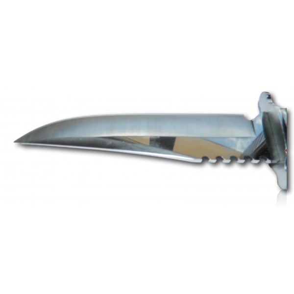 COUTEAU TEMPLIER LAME 16CM MANCHE NOIR ET CROIX 987