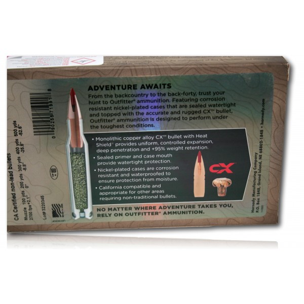 MUNITIONS HORNADY 375HH 250GR CX