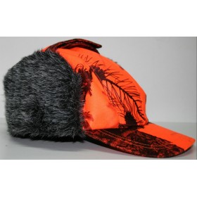 CASQUETTE FOURREE CAMO ORANGE