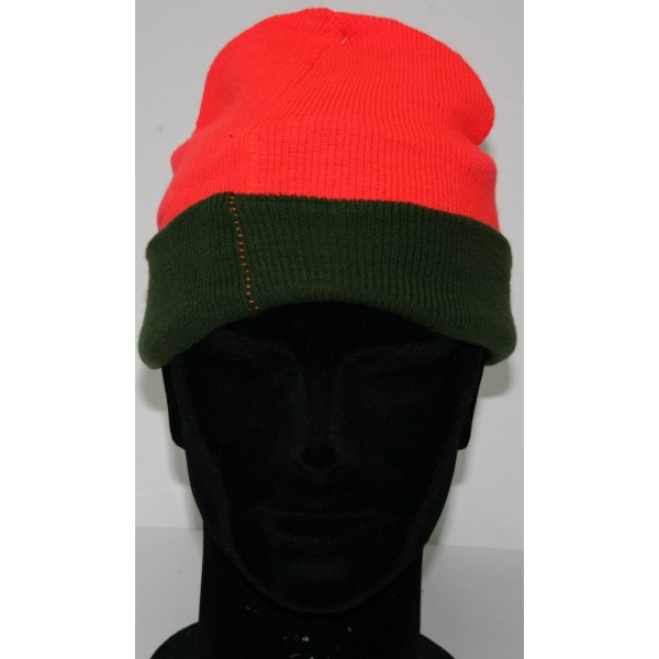 BONNET RÉVERSIBLE ORANGE / VERT