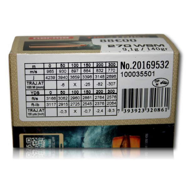 NORMA .270 WSM TIPSTRIKE 9,1G/140GR