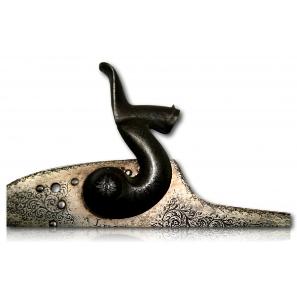 PAIRE DE PLATINES A CHIEN D'ORIGINE