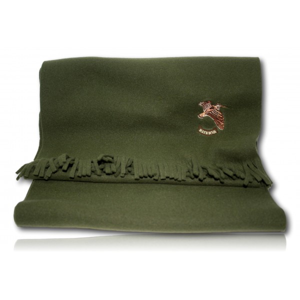 ECHARPE POLAIRE VERT MOTIF BECASSE