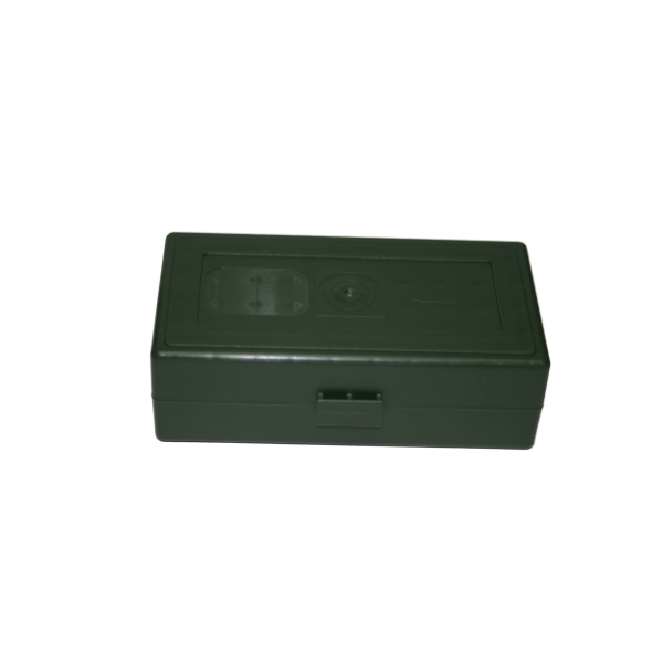 BOITE DE RANGEMENT VERTE 50 MUNITIONS CAL45 ACP