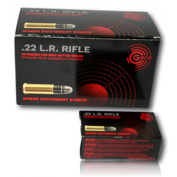 GECO .22LR RIFLE BOITE DE 50 MUNITIONS
