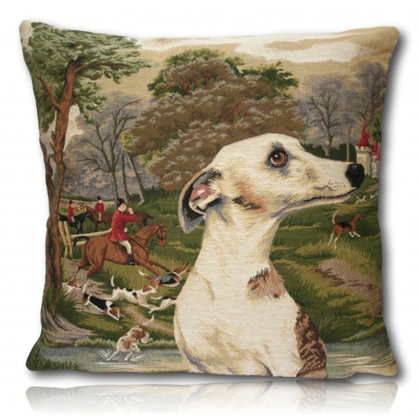 COUSSIN LEVRIER BLANC